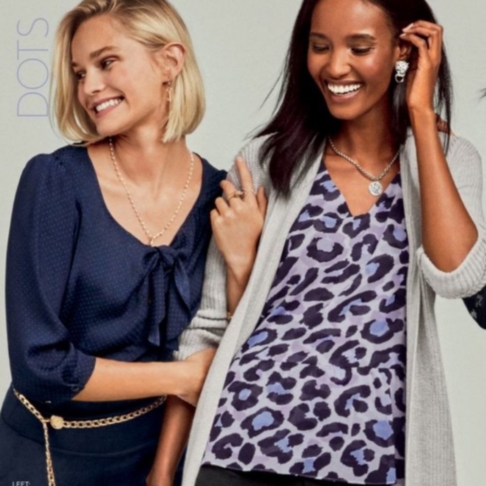 CAbi Feline Peplum Cheetah Print Sleeveless Blouse